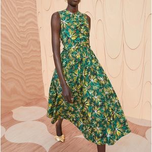 Ulla Johnson Mimi - Dress Green Floral Cotton mini dress.